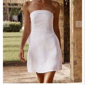 Dishh White Line Mini dress